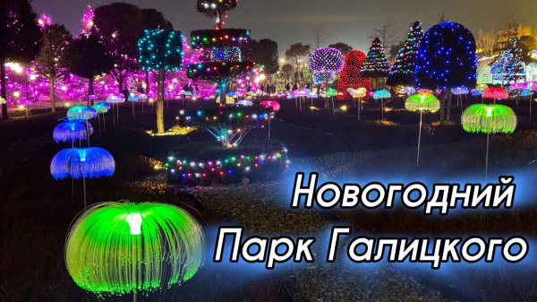 Новогодние украшения в парке Краснодар✨ Атмосфера праздника 2026