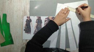 Моделирование. Платье из шифона. Выкройка № 1917.