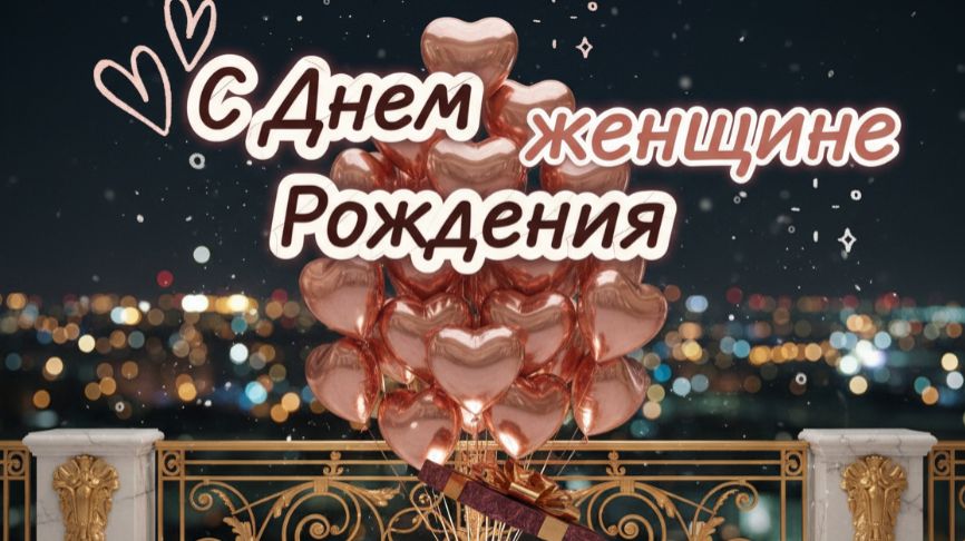 Нежное поздравление с Днём Рождения женщине 💐 Красивая музыкальная открытка смотреть онлайн