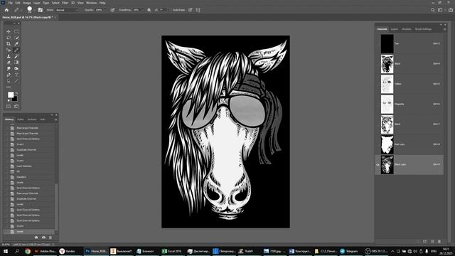 Шелкография. Цветоделение и печать лошади смотреть онлайн