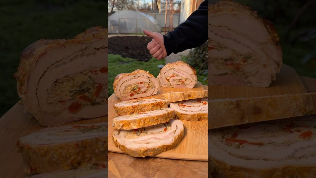 САМЫЙ НОВОГОДНИЙ МЯСНОЙ РУЛЕТ — улетит БЫСТРЕЕ оливье! (Готовится за ночь) смотреть онлайн