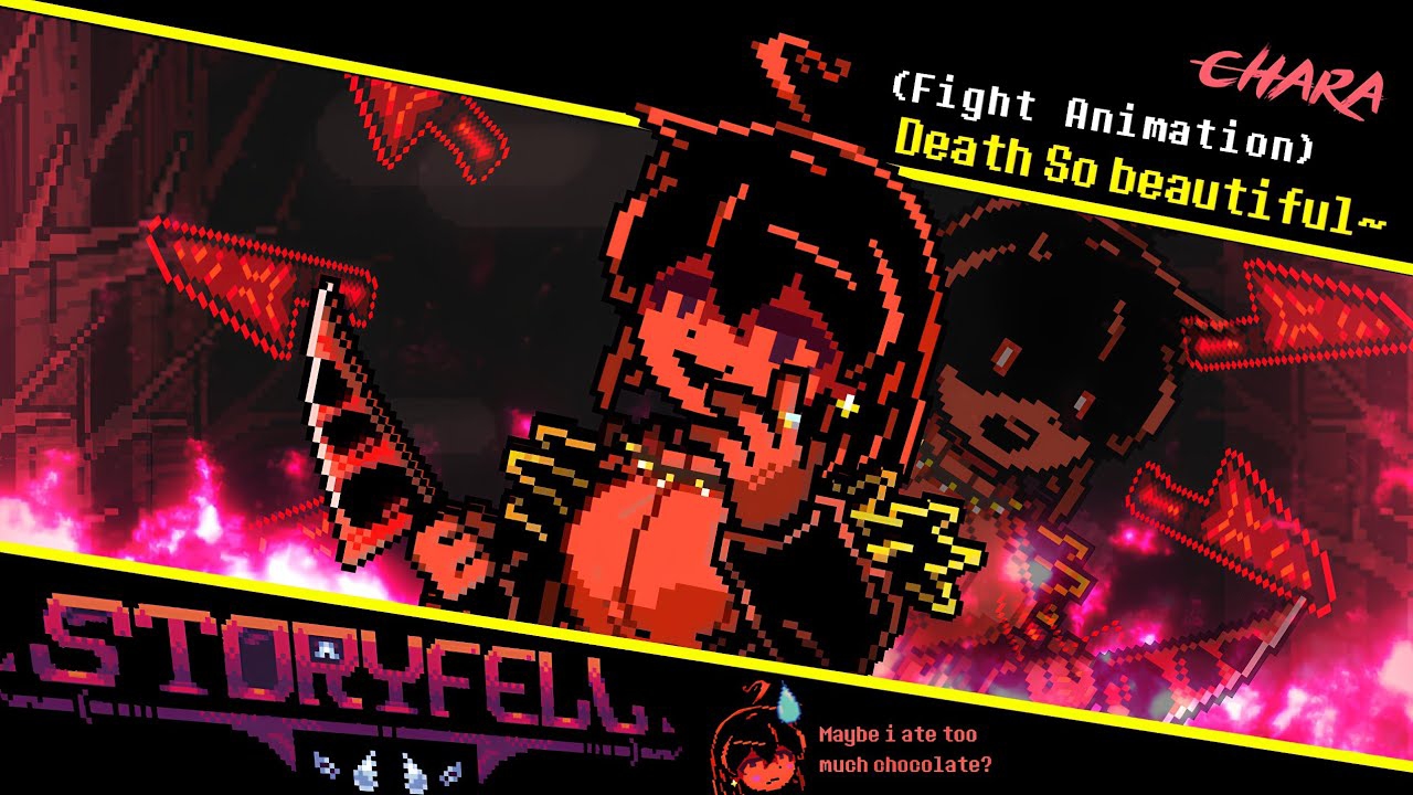 Чара из Сторифелла - Смерть такая красивая | Анимация боя смотреть онлайн