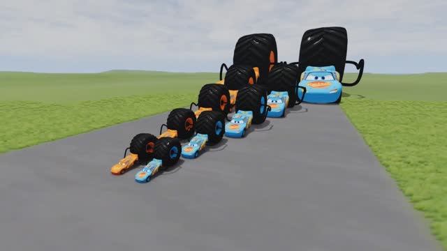 МУЛЬТИКИ ПРО МАШИНКИ. Маквин с друзьями проходят испытание на дороге с препятствиями. смотреть онлайн