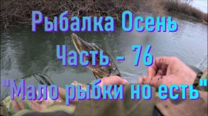 Рыбалка Осень. Часть - 76. "Мало рыбки но есть".