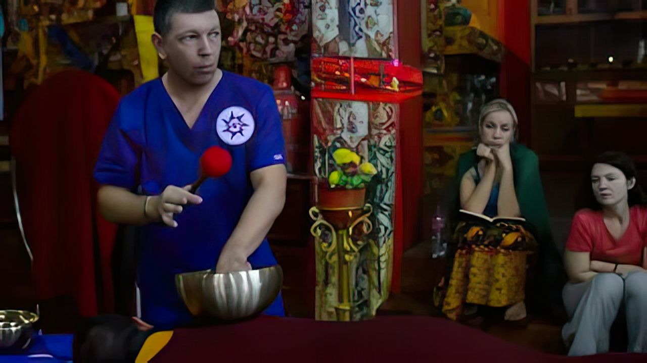 Сеанс с поющими чашами для тибетского ламы - Купить поющую чашу для массажа - Поющие чаши обучение смотреть онлайн