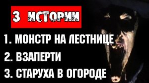 ТРИ СТРАШНЫЕ ИСТОРИИ НА НОЧЬ: "МОНСТР НА ЛЕСТНИЦЕ", "ВЗАПЕРТИ" И "СТАРУХА" - СТРАШИЛКИ