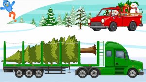 Приключение с машинками - Развивающая музыкальная викторина про Новый Год -  Мультфильм для детей