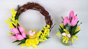 Пасхальный венок. Сделай сам декор на на Пасху. Подарки и поделки.