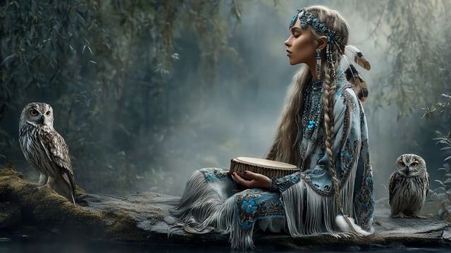 Лунная ночь шамана - Эфирная музыка Индейцев, музыка флейты и звуки природы