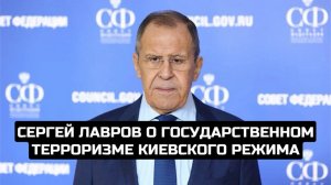 Сергей Лавров о государственном терроризме  Киевского режима