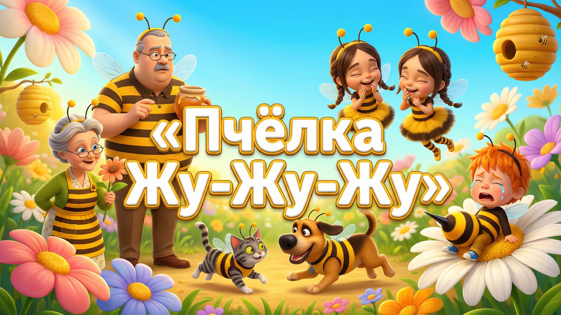 Пчёлка Жу-Жу-Жу 🐝 | Мульт-песенка для малышей | Учим насекомых и звуки смотреть онлайн