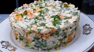 Салат Необычный. Рецепт прост, а вкусно...слов нет.
