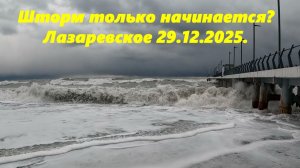 Шторм только начинается? Лазаревское 29.12.2025.