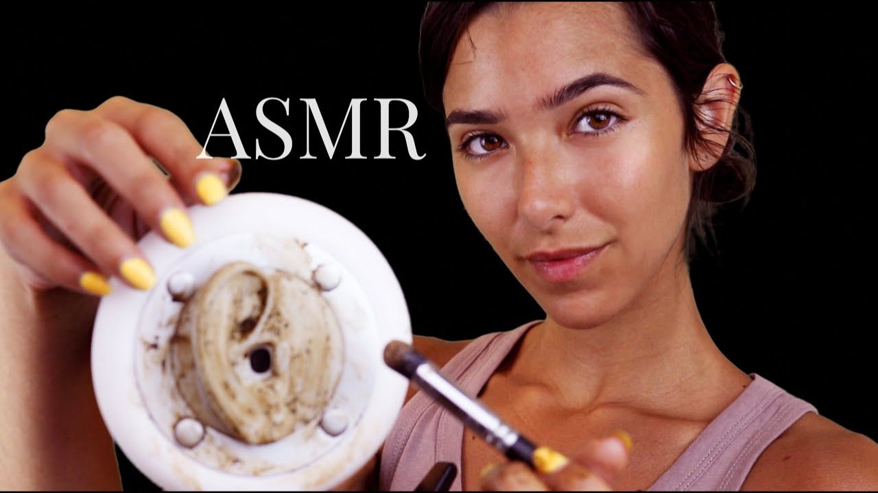 ASMR Tingly Coffee Ear Cleaning (Scrub Massage, Sponge sounds, Sticky sounds смотреть онлайн