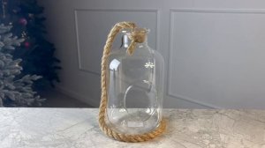 Подвесная ваза для свечей и декора ВОЛШЕБНАЯ БУТЫЛЬ, стекло, 24 см, 868412