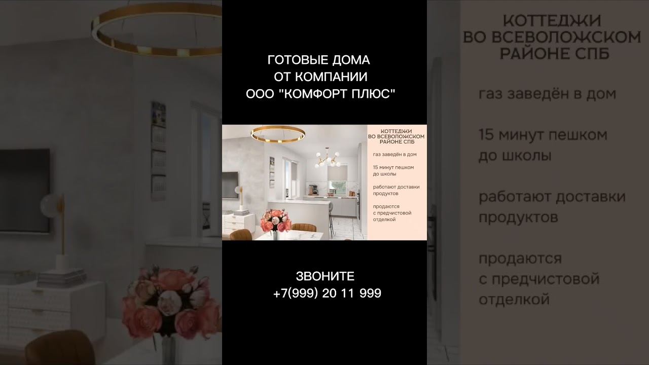 Продаются готовые коттеджи для круглогодичного проживания в КП 