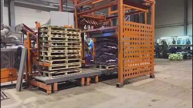Паллетоукладчик RON-500 укладка мешков с картофелем смотреть онлайн