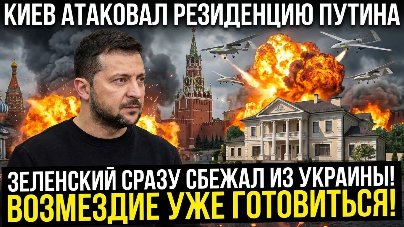 Зеленский сделал паническое заявление после удара ВСУ по резиденции Путина смотреть онлайн