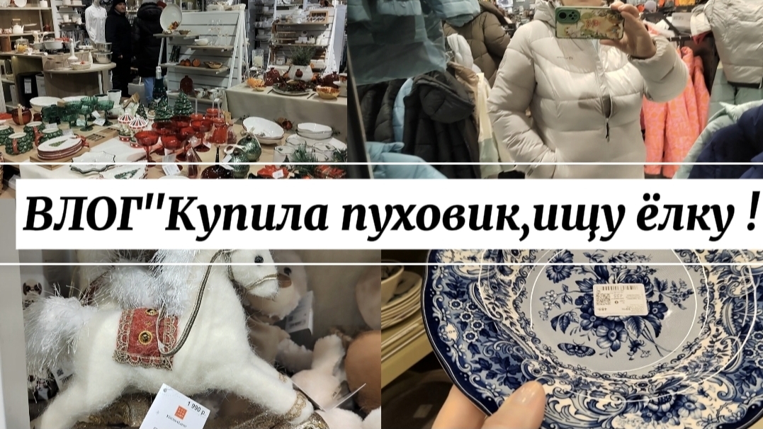 ВЛОГ "Купила пуховик,ищу ёлку 🎄!🎅😊 смотреть онлайн