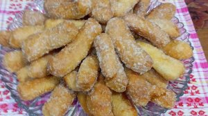 Готовим сахарные баурсаки в духовке. Подробный рецепт.