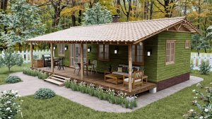 Бесконечно уютный  дом-коттедж 5x12 м с 2 спальнями и ПОТРЯСАЮЩЕЙ гостиной