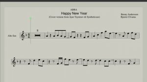 Happy New Year - Ноты для саксофона альт - Хаус версия в фа мажоре - Минус для саксофонистов