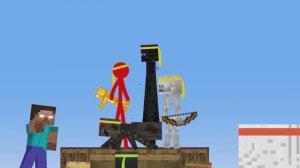 Рисованные человечки устроили бойню в Minecraft