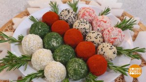 Готовим сырные шарики - новогодние и разноцветные! Доброе утро. Фрагмент выпуска от 29.12.2025