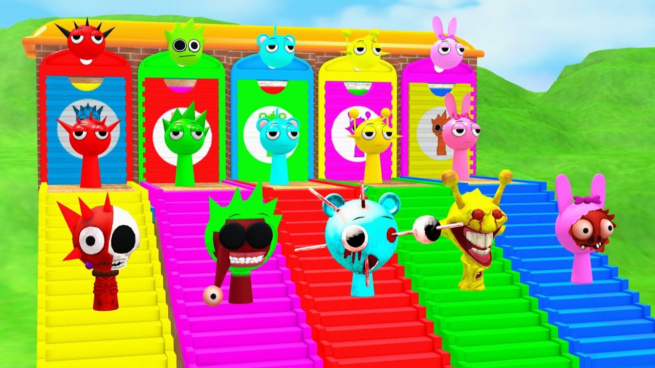 ВЕСЁЛЫЕ РАЗНОЦВЕТНЫЕ ГОРКИ. МУЛЬТИК ДЛЯ ДЕТЕЙ смотреть онлайн