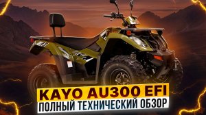 ТЕХНИЧЕСКИЙ ОБЗОР УТИЛИТАРНИКА KAYO AU300 EFI/Роллинг Мото