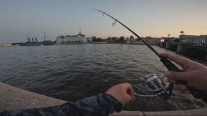 НОЧНАЯ РЫБАЛКА НА НЕВЕ🔥 #спиннинг