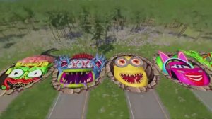 Мега ГОНКА Большого и Маленького Молнии! Битва в BeamNG Drive!