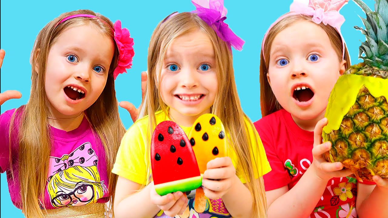 Милана с сестрёнкой устроили весёлые соревнования. Большой сборник видео для детей