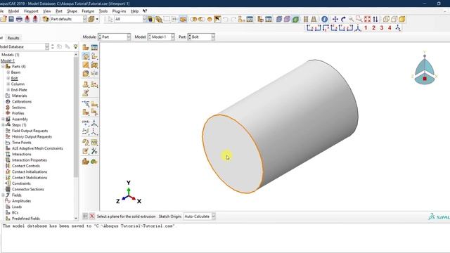 #06 ABAQUS Tutorial Creating a steel bolt смотреть онлайн