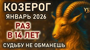 Козерог. Январь судьбу не обманешь, готовьтесь. Только раз в 14 лет. Гороскоп январь 2026 Козерог