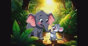 Маленький слоненок и маленький мышонок