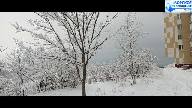 Город Холмск в декабрьском снегу 2025 года смотреть онлайн