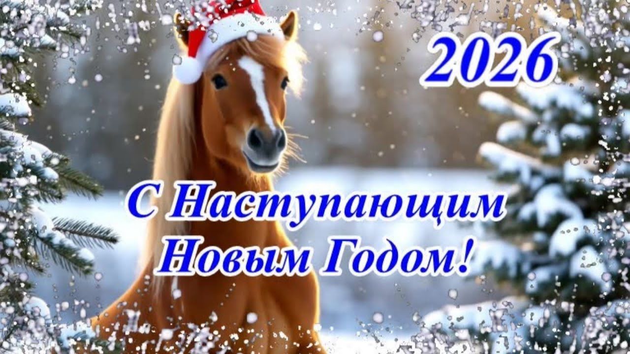 С новым годом! С наступающим новым 2026 годок. Красивое, веселое поздравление! смотреть онлайн