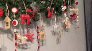 Новогодние игрушки из фетра. Веночек.