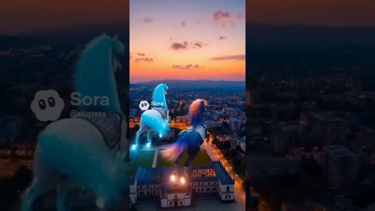 В Зугдиди волшебные кони у дворца Дадиани