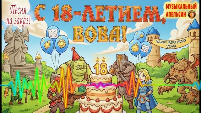 Вова с днем рождения! - Переделка (Песня на заказ - Музыкальный Апельсин) смотреть онлайн