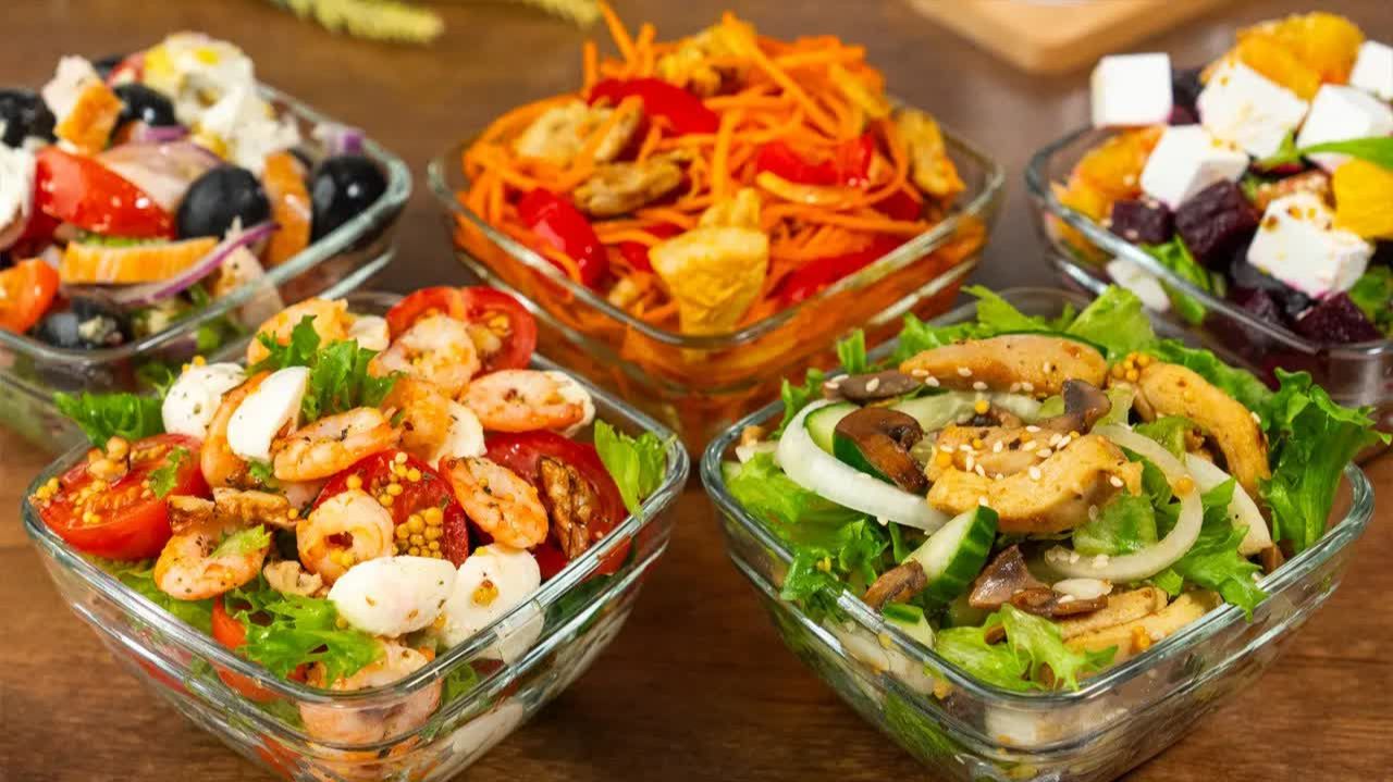 5 САЛАТОВ БЕЗ МАЙОНЕЗА на Праздничный Стол. Быстрые и Вкусные салаты на Новый год 2026 смотреть онлайн