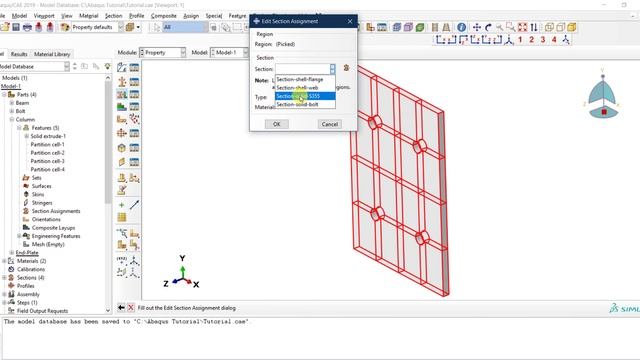 #09 ABAQUS Tutorial Defining solid and shell sections смотреть онлайн