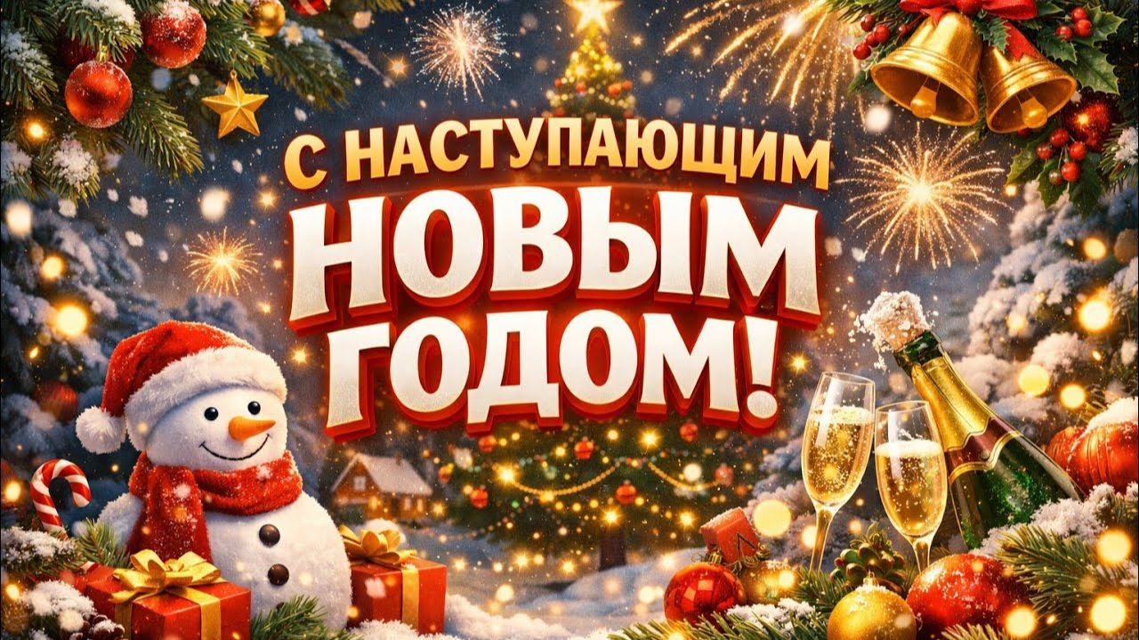 С наступающим! С наступающим Новым годом 2026 | Красивое праздничное поздравление смотреть онлайн