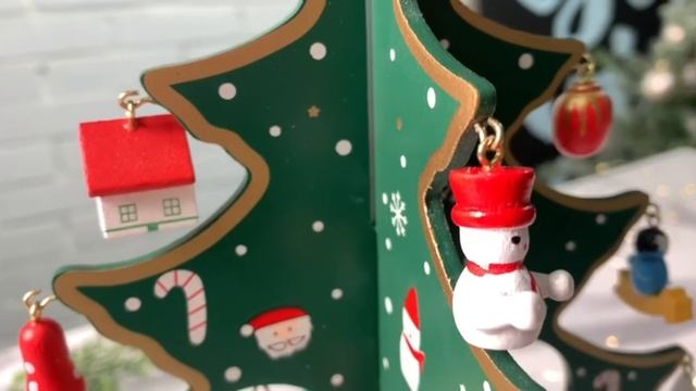 Сувенирная елка с игрушками "СОБЕРИ САМ!", дерево, зеленая, 26 см, DH8064220-1