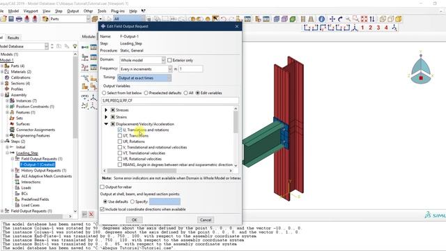 #12 ABAQUS Tutorial Setting field and history outputs смотреть онлайн
