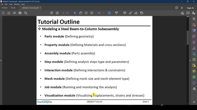 #01 ABAQUS Tutorial Description of the tutorial problem - Bolted steel connection смотреть онлайн