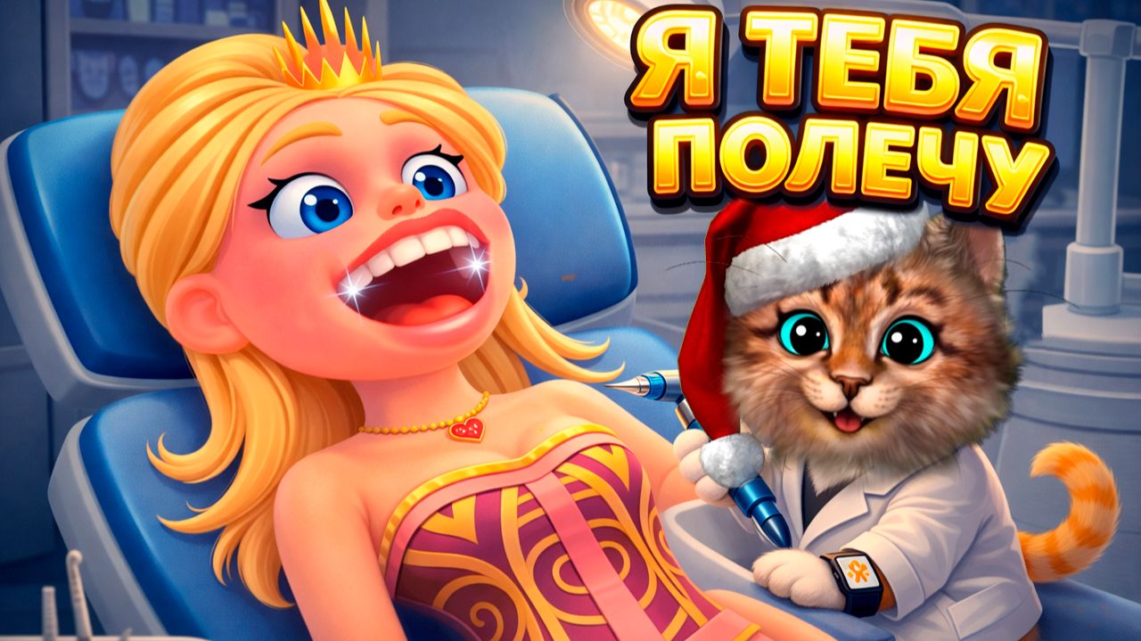 😺 КОТ СТОМАТОЛОГ ЛЕЧИТ ЗУБЫ ОГРОМНЫМ ВЕЛИКАНАМ 🦷💥 | Titans Clinic VR | Весёлый Кот смотреть онлайн