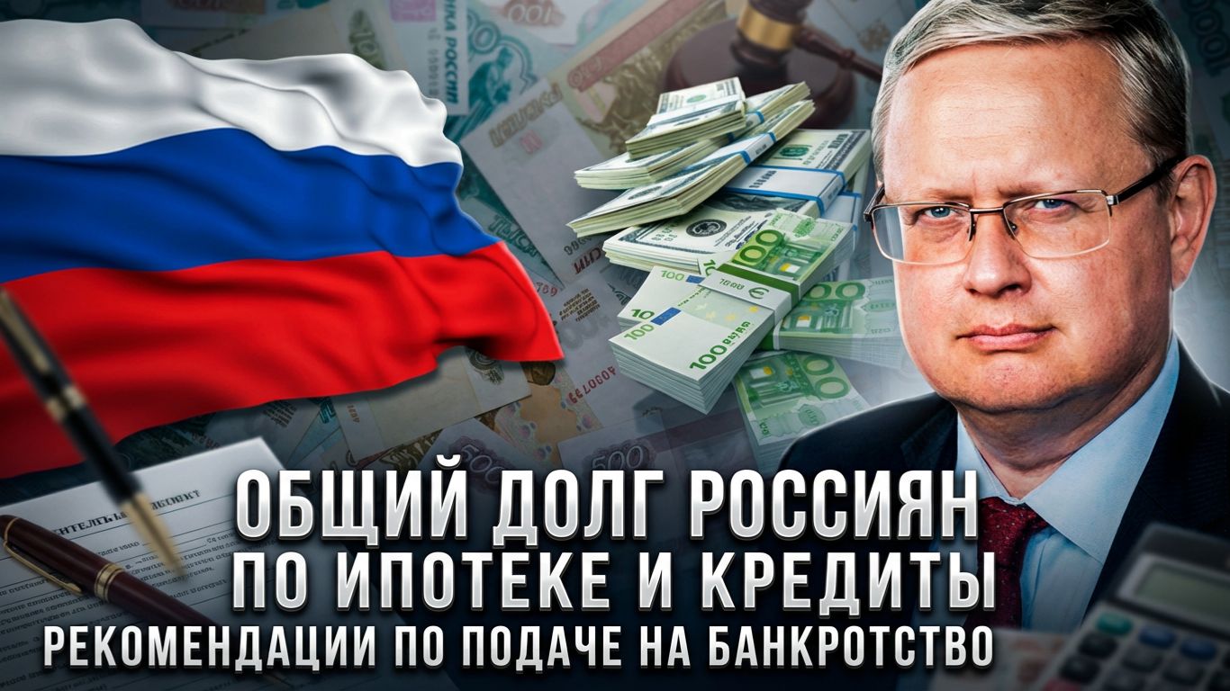 Михаил Делягин | Общий долг россиян по ипотеке и кредиты. Рекомендации по подаче на банкротство смотреть онлайн