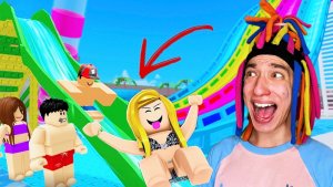 КИТАЙКА ПОСТРОИЛ АКВАПАРК В ROBLOX!